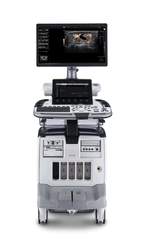 Front view of LOGIQ E10s ultrasound system